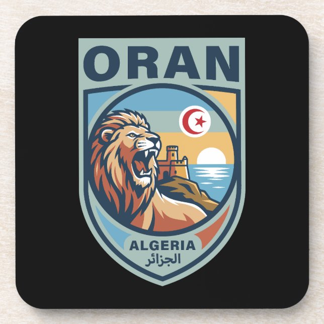 Oran Algeria North Africa Getränkeuntersetzer (Vorderseite)