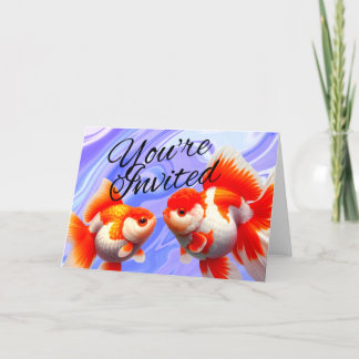 Oranda Goldfish Aquarium Party Einladung