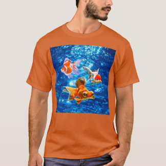 Oranda Goldfish Butterfly Telescope Goldfish under T-Shirt