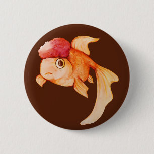 Oranda Goldfish Button