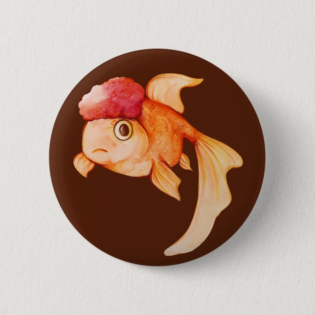 Oranda Goldfish Button (Vorderseite)
