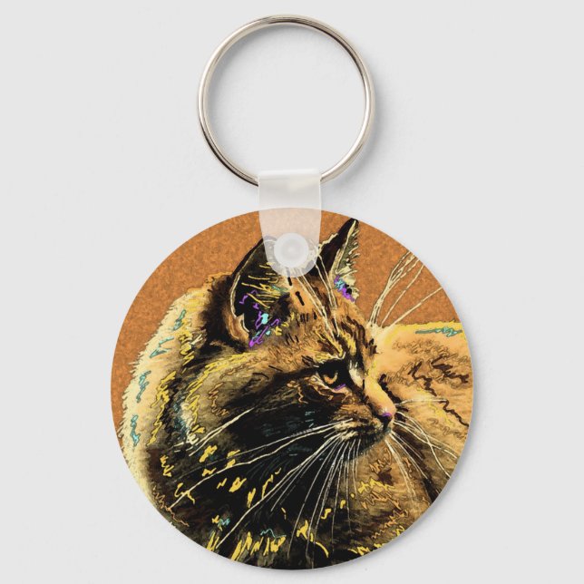Orang Tabby-King Schlüsselanhänger (Vorderseite)