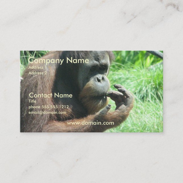 Orang-Utan Affen-Visitenkarte Visitenkarte (Vorderseite)