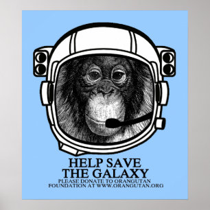 Orang-Utan Astronaut - Hilfe retten das Poster