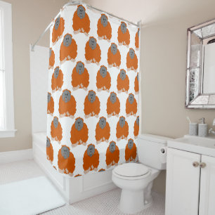 Orang-Utan-Design Duschvorhang