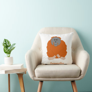 Orang-Utan-Design personalisiert Kissen