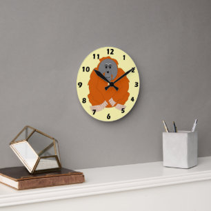 Orang-Utan-Design Runde Wanduhr