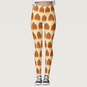 Orang-Utan-Design – Wählen Sie die Hintergrundfarb Leggings