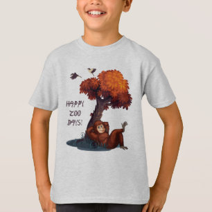 Orang-Utan glückliches die Tier-Tier des T-Shirt
