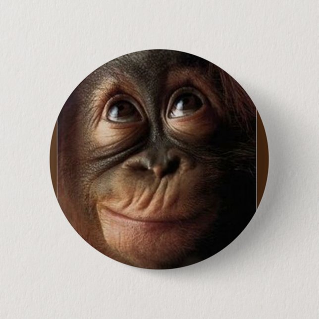 ORANG-UTAN KNOPF-BUTTON BUTTON (Vorderseite)