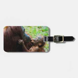 Orang-Utan-Mutter und -Baby Gepäckanhänger