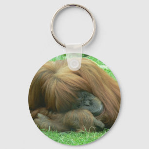 Orang-Utan Snoozing Schlüsselanhänger