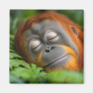 Orang-Utan Wildtier Entspannungsporträt Magnet