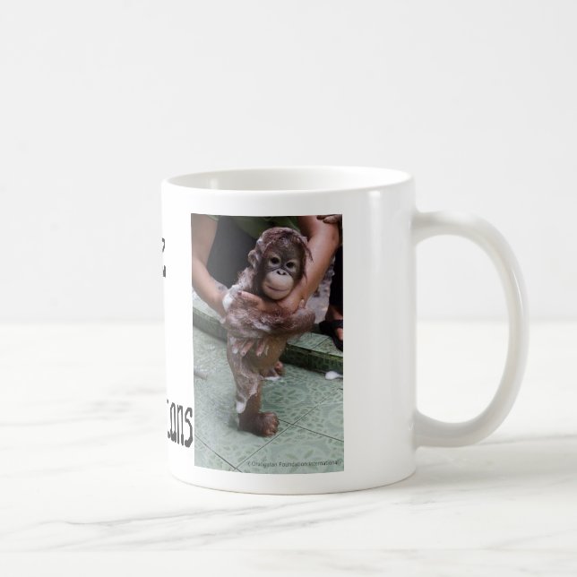 Orang-Utans OFI Baby-Foto-Kunst Kaffeetasse (Rechts)