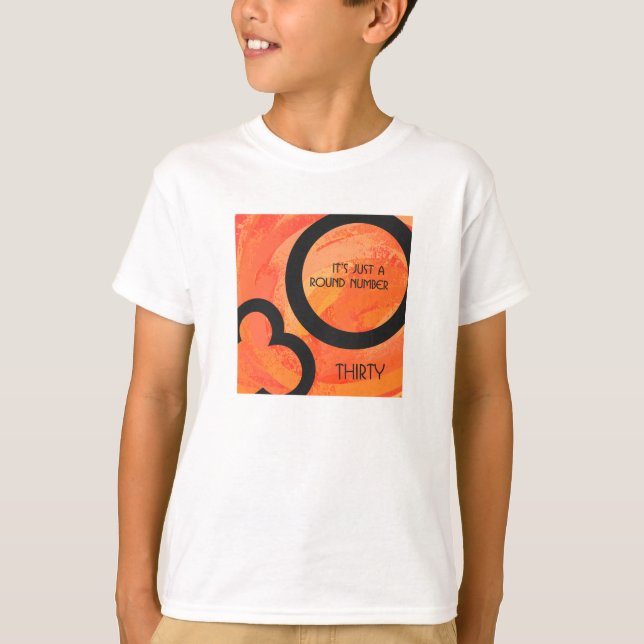Orange 30 Decade Geburtstag T-Shirt (Vorderseite)