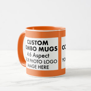 Orange 4:6 Landschaft 2 x Bilderrahmen Benutzerdef Tasse