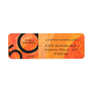 Orange 50 Decade Geburtstag