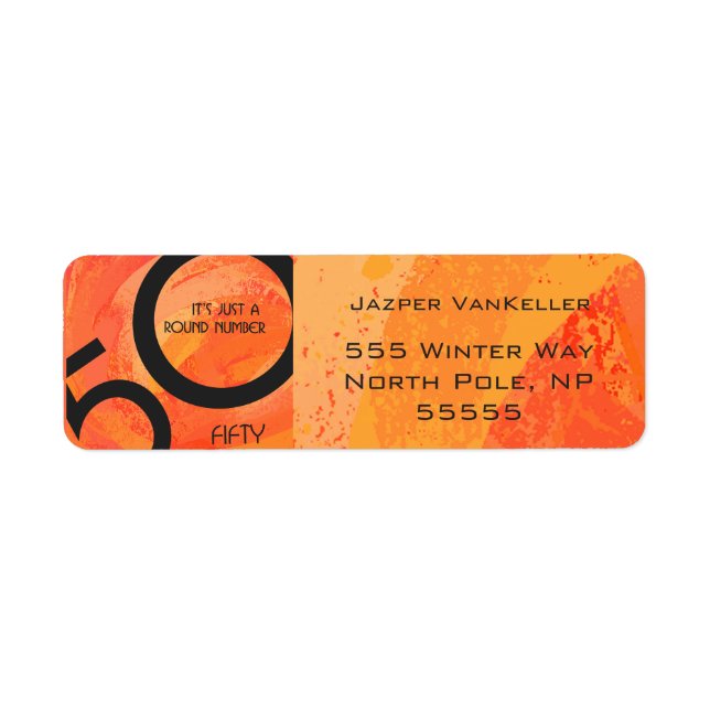 Orange 50 Decade Geburtstag (Vorne)