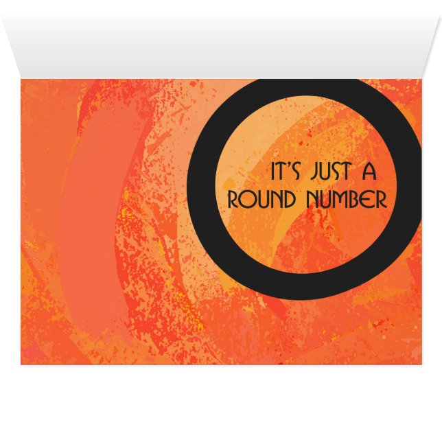 Orange 60 Decade Geburtstag (Innenansicht Horizontal (Unten))