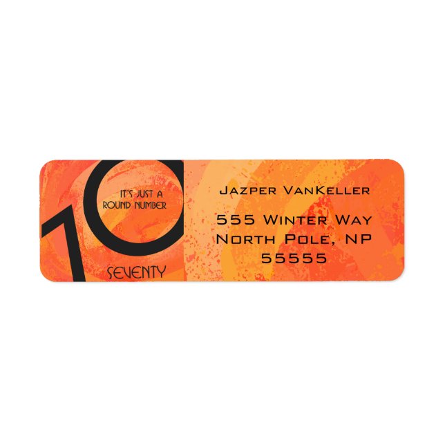 Orange 70 Decade Geburtstag (Vorne)