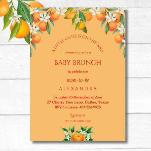 Orange A Little Süsse Citrus Baby Brunch Einladung