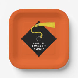Orange Abschluss 2025 Party Pappteller