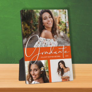 Orange Abschluss FotoCollage Fotoplatte