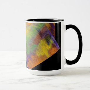 Orange Abstract Design Monogram Tasse