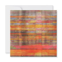Orange Abstrakt Art Invasion Card