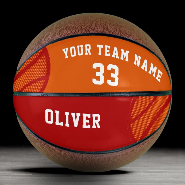 Orange Abstrakt Basket Balls Player Name Team Basketball (Von Creator hochgeladen)