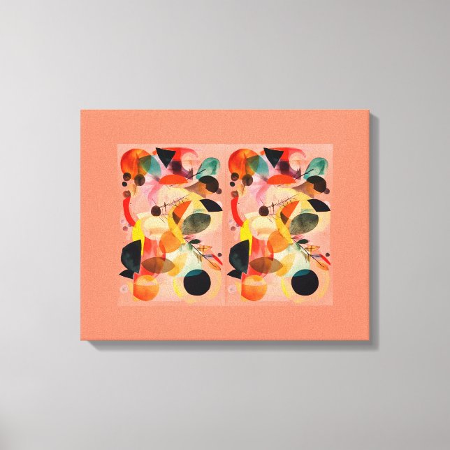 Orange Abstrakt Leinwanddruck (Vorderseite)