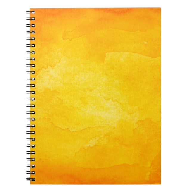 Orange abstrakte Aquarelltextur Hintergrund Notizblock (Vorderseite)