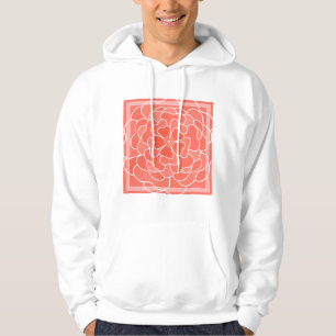 Orange abstrakte Blume Hoodie