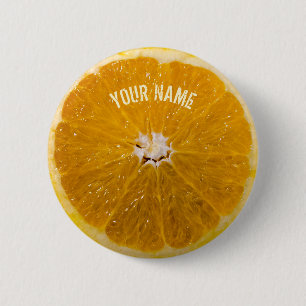 Orange abstrakter zeichnender Knopf Button