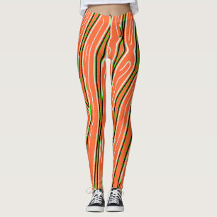 Orange abstraktes Muster "Ratti_Creative_Arts" Leggings