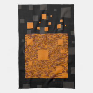 Orange Alert Floor abstrakte Halloween-Blackbox Handtuch