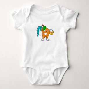Orange als Maler mit Pinsel Baby Strampler
