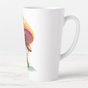 Orange Amanita Muscaria Latte Tasse