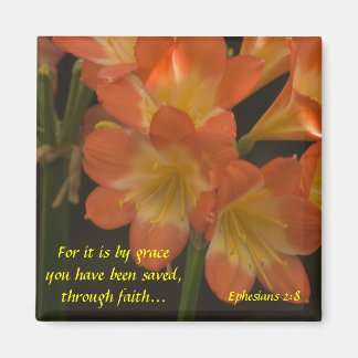 Orange Amaryllis Magnet