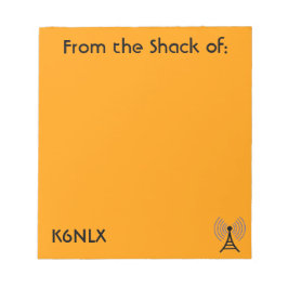 Orange Amateur Radio Call Signature Notepad Notizblock