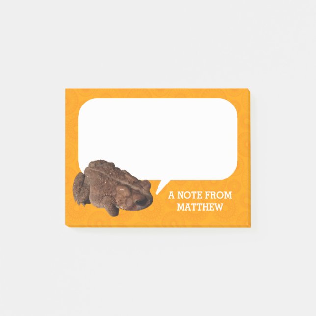 Orange American Toad Foto Personalisiert Post-it Klebezettel (Vorderseite)