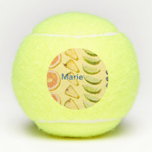 Orange Ananas blaue Beere Zitrone Name Foto hinzuf Tennisbälle