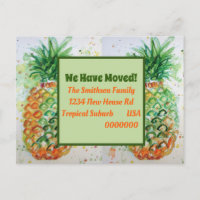 Orange Ananas Tropical New Address Moving