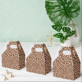 Orange and Brown Leopard Print Geschenkschachtel