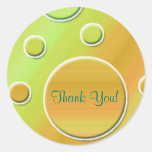 Orange and Green 1.5" Round Danke Sticker