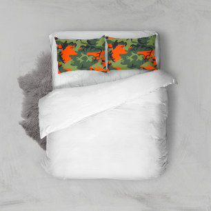 Orange and Green Camouflage, Militär, Armee Kissenbezug
