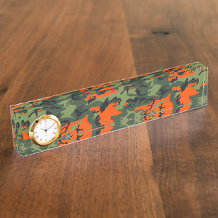 Orange and Green Camouflage, Militär, Armee Namensplakette
