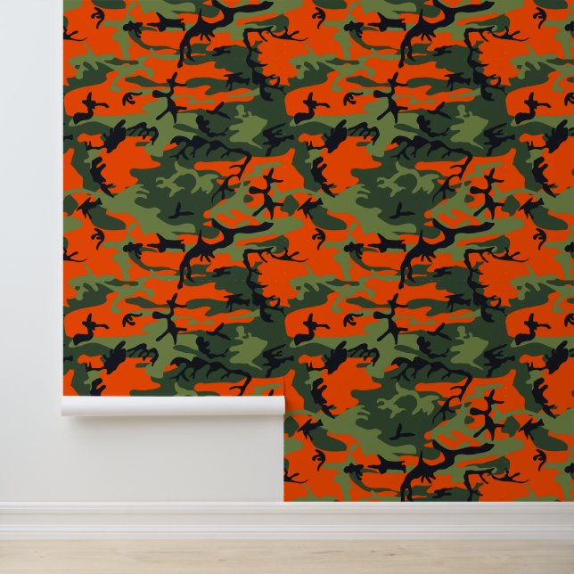 Orange and Green Camouflage, Militär, Armee Tapete (Anwendung)
