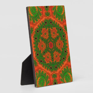 Orange and Green Kaleidoscope Tabletop Plaque