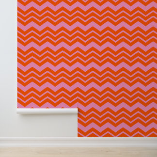 Orange and Pink Chevron Pattern Design Tapete
